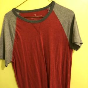 Red American eagle baseball T-shirt